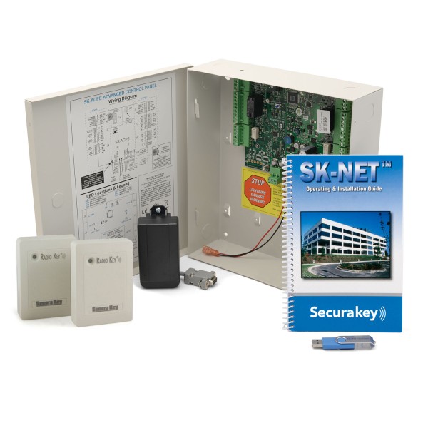 Secura Key SYSKIT-6 Two-Door LF Access Control Starter Kit With 2 Switchplate Readers (No Cards)