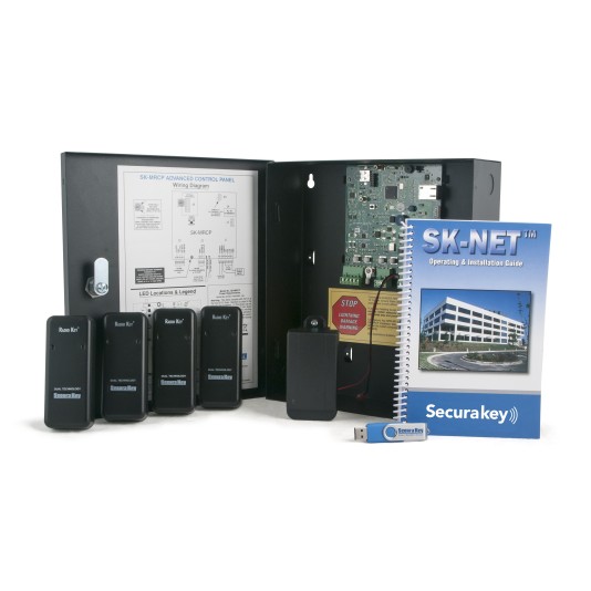 Securakey SK-MRCP-4ETSR-M Multi-Door Access Control System 4-Door Kit eTag (Mullion) Contactless Reader